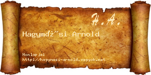 Hagymási Arnold névjegykártya