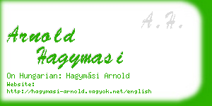 arnold hagymasi business card