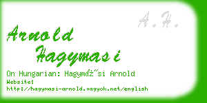 arnold hagymasi business card